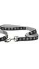 Casual Canine Black Flat Dog Leash with Pawprint Pattern