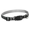 Casual Canine Black Pawprint Flat Dog Collar