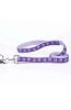 Casual Canine Pawprint Flat Dog Leash - Purple