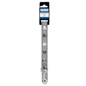 Casual Canine Reflective Pawprint Flat Dog Leash