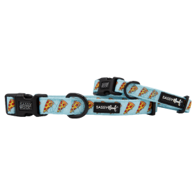 Flat Dog Collars by Sassy Woof - Verano Adjustable Collection (Color: One Hot Pupperoni, size: small)