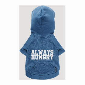 The Everyday Dog Hoodie - Always Hungry (Color: Blueberry Blue, size: XX Large)