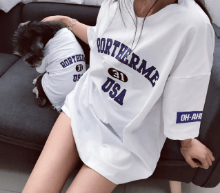 USA - Matching Pet and Owner Clothing Set (Color: White, size: Med)