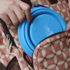 Mr. Peanut's Collapsible Silicone Camping Bowl with Lid & Foldable Fork