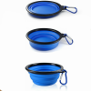 Single Blue Silicone Collapsible Travel Bowl
