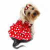 Sparkling Ruffle Layered Dog Dress with Bow