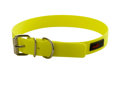 Ultrahund Play Regular Dog Collar (Color: Yellow, size: 24"x1")