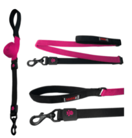 Doco Shock Absorbing Bungee Dog Leash (Color: Pink, size: large)