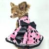 All Aflutter Dog Harness Dress in Pink & Black