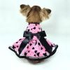 All Aflutter Dog Harness Dress in Pink & Black