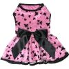 All Aflutter Dog Harness Dress in Pink & Black