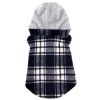 Black and White Plaid Flannel Weekender Dog Hoodie Sweatshirt