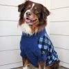 Blue Plaid Highline Fleece Dog Coat