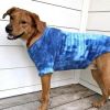 Blue Tie-Dye Soft Plush Dog Sweater Pullover