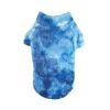 Blue Tie-Dye Soft Plush Dog Sweater Pullover
