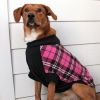 Pink and Black Plaid Highline Fleece Dog Coat
