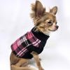 Pink and Black Plaid Highline Fleece Dog Coat