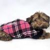 Pink and Black Plaid Highline Fleece Dog Coat