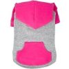 Pink on Gray Color-Block Dog Hoodie
