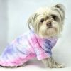 Pink & Purple Tie-Dye Soft Plush Dog Sweater Pullover