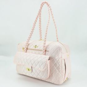 Porsha Dog Travel Carrier by Hello Doggie (Color: Blush, size: One Size)