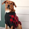 Red and Black Plaid Highline Fleece Dog Coat