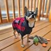 Red and Black Plaid Highline Fleece Dog Coat