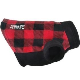 Red and Black Plaid Highline Fleece Dog Coat (Option: Size 8)