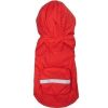 Red Waterproof Packable Dog Raincoat