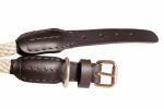 Rope and Leather Dog Collar with Buckle by Alvalley