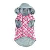Pink & White Plaid Weekender Dog Hoodie Sweatshirt